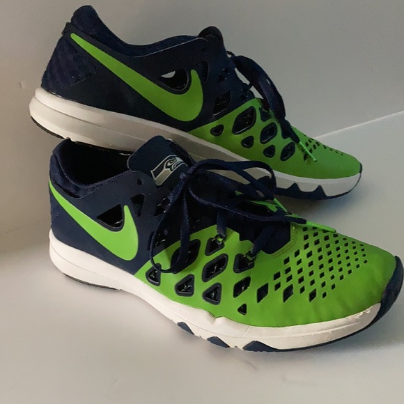 NIKE Sneakers Men’s Size 8 Seahawks Speed Shoe Blue & Green 848587 307 - Picture 2 of 15